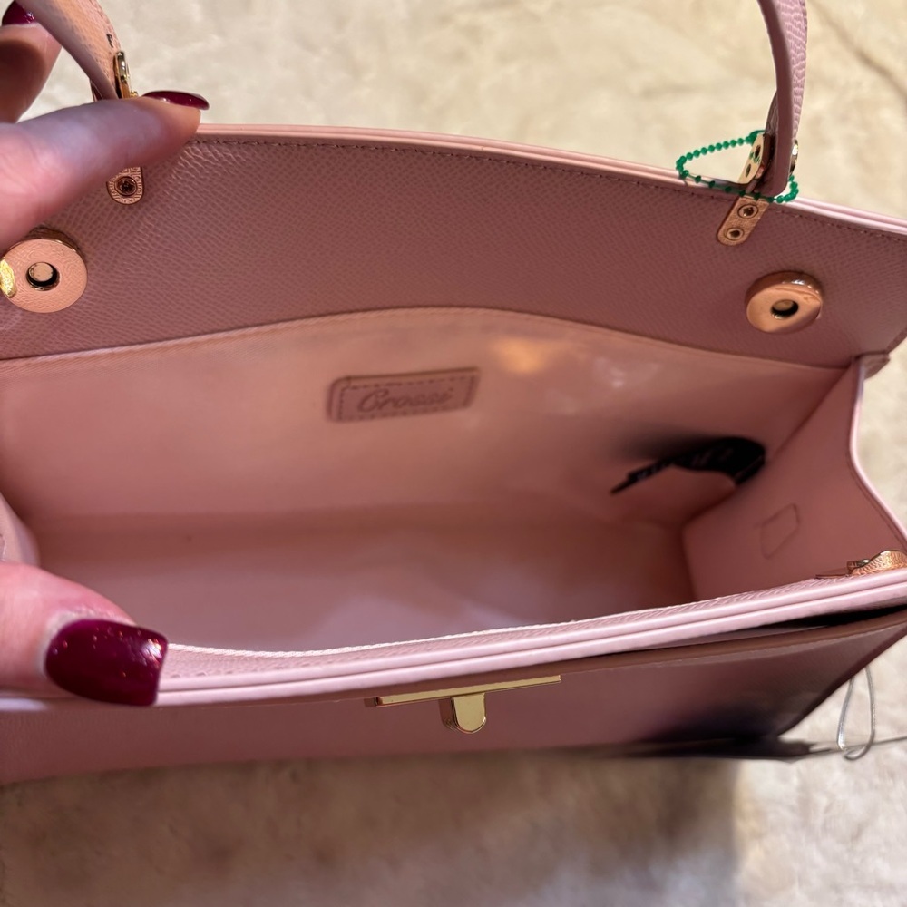 NWT Grossi New York Crossbody Bag Barbie Pink Faux Leather Gold Hardware NEW - Picture 7 of 15
